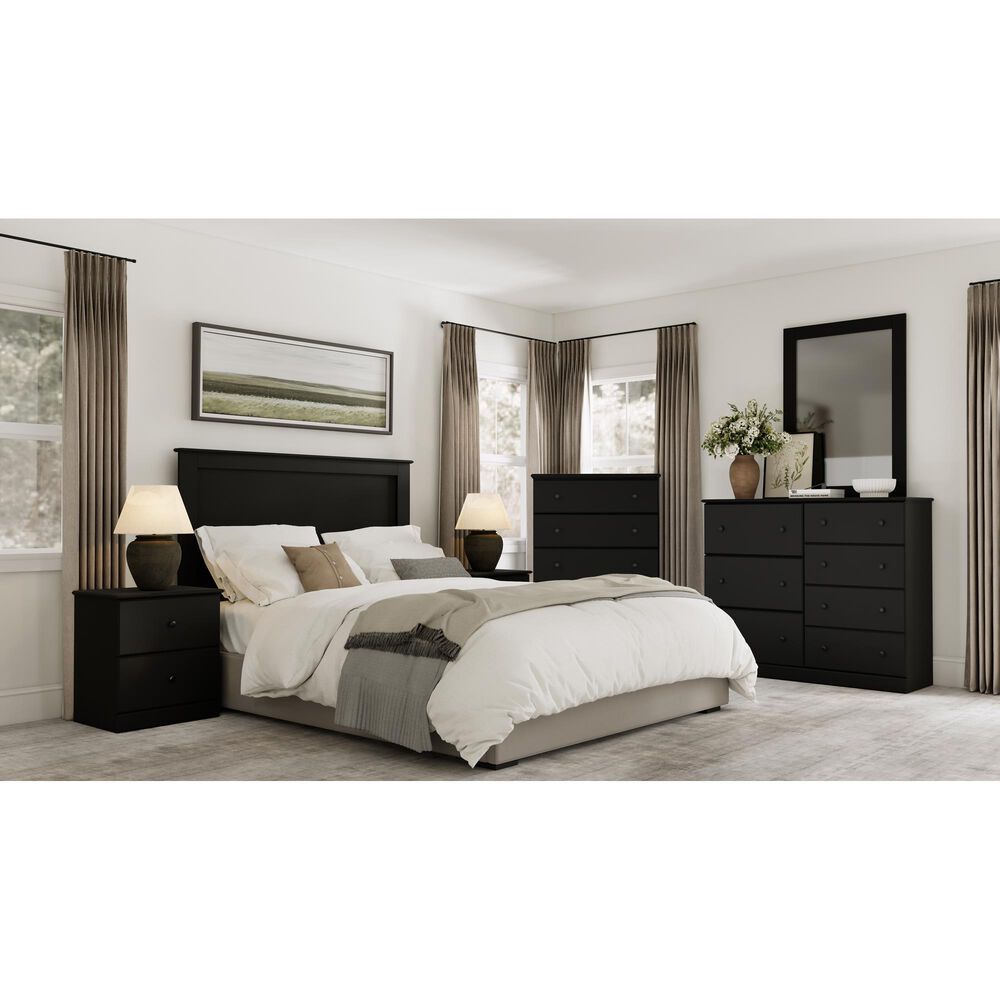 Lemoore Essentials 2 Drawer Nightstand in Black, , large