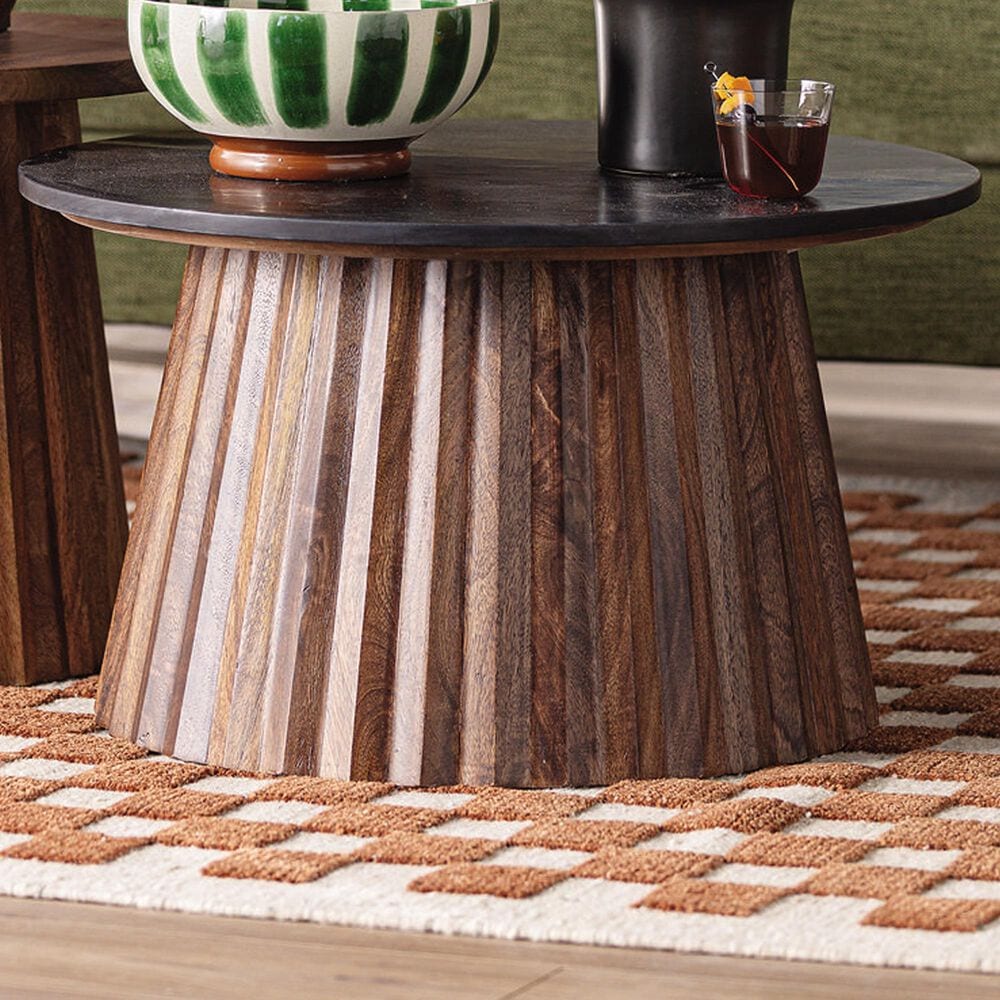 37B Ceilby Accent Coffee Table in Black and Brown, , large