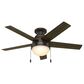 Hunter Anslee Low Profile 46" Ceiling Fan with LED Lights in Premier Bronze, , large