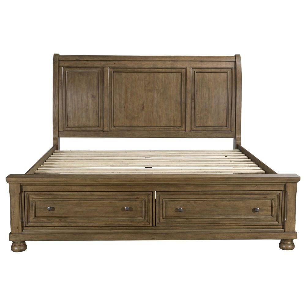 Ashley Feddinger 5-Piece California King Storage Bedroom Set in Chestnut Brown, , large