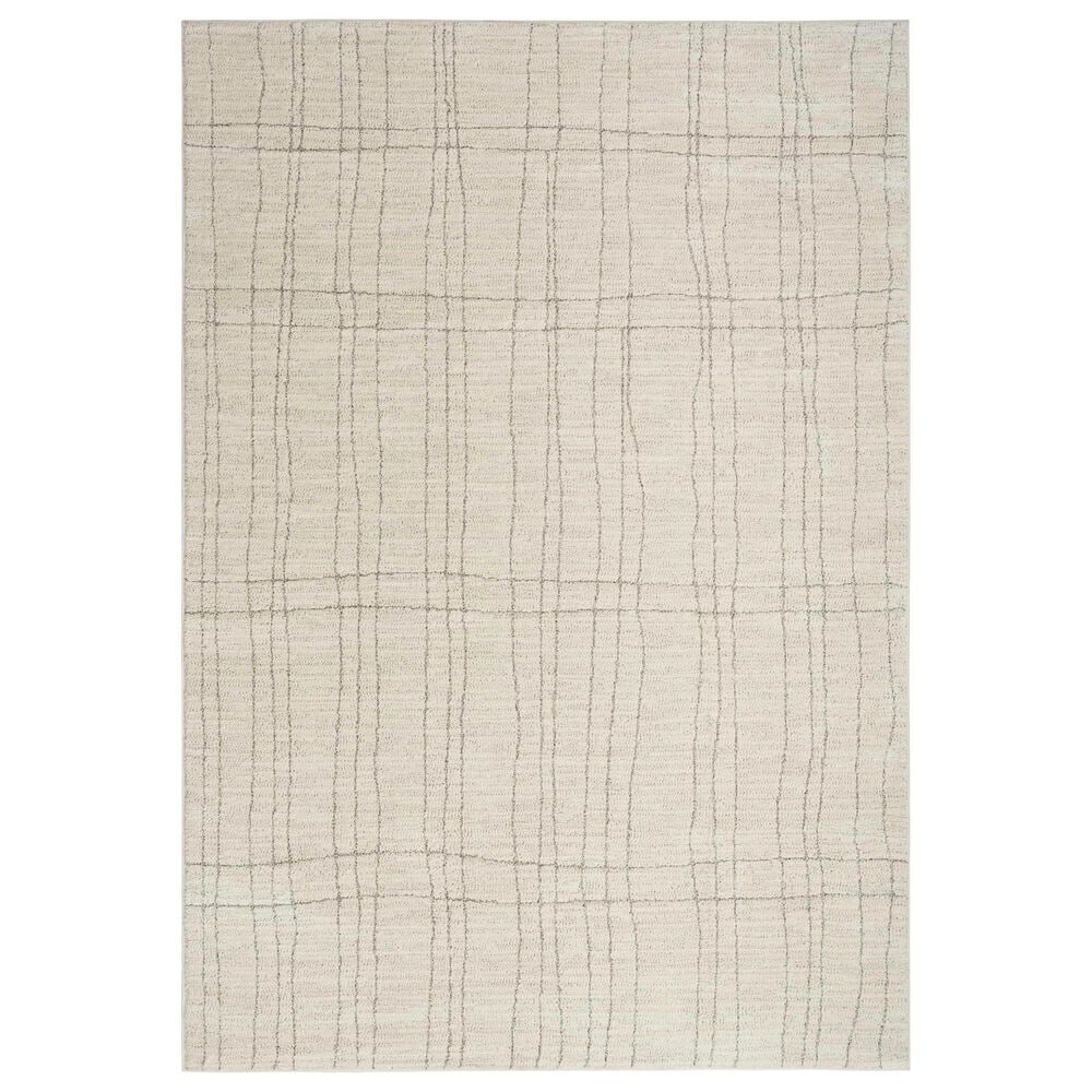 Nourison Andes AND03 7"10" x 9"10" Ivory and Grey Area Rug, , large