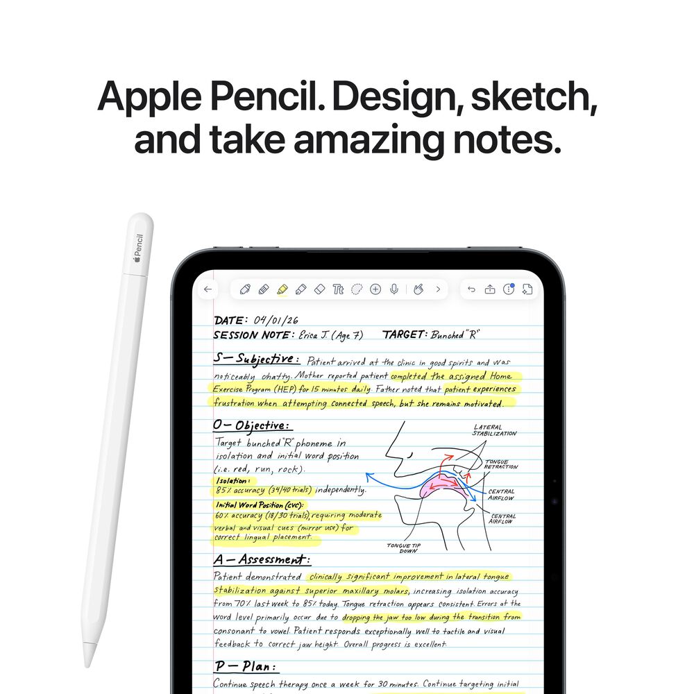 Apple iPad Mini | A20 Pro Chip | Wi-Fi + Cellular | 256GB | Nano-Texture Glass | Starlight (Latest Model) (Pre-Order), , large