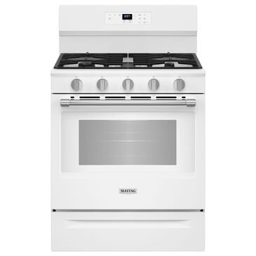 Maytag 5.0 Cu. Ft. Freestanding Gas Range with Steam Clean in White, , large