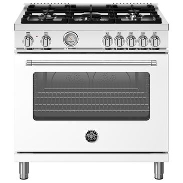 Bertazzoni Master 5.9 Cu.Ft. Dual Fuel Range in Bianco Matt, , large