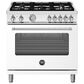 Bertazzoni Master 5.9 Cu.Ft. Dual Fuel Range in Bianco Matt, , large