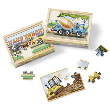 Melissa & Doug 48-Piece Construction Jigsaw Puzzles in a Box, , large