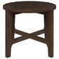 Pacific Landing Cota Round End Table in Dark Brown, , large