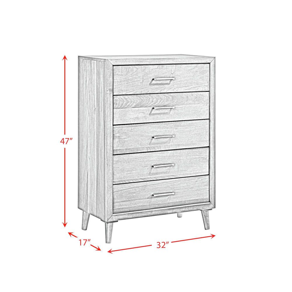 Mayberry Hill Malibu 5-Drawer Chest in Walnut, , large