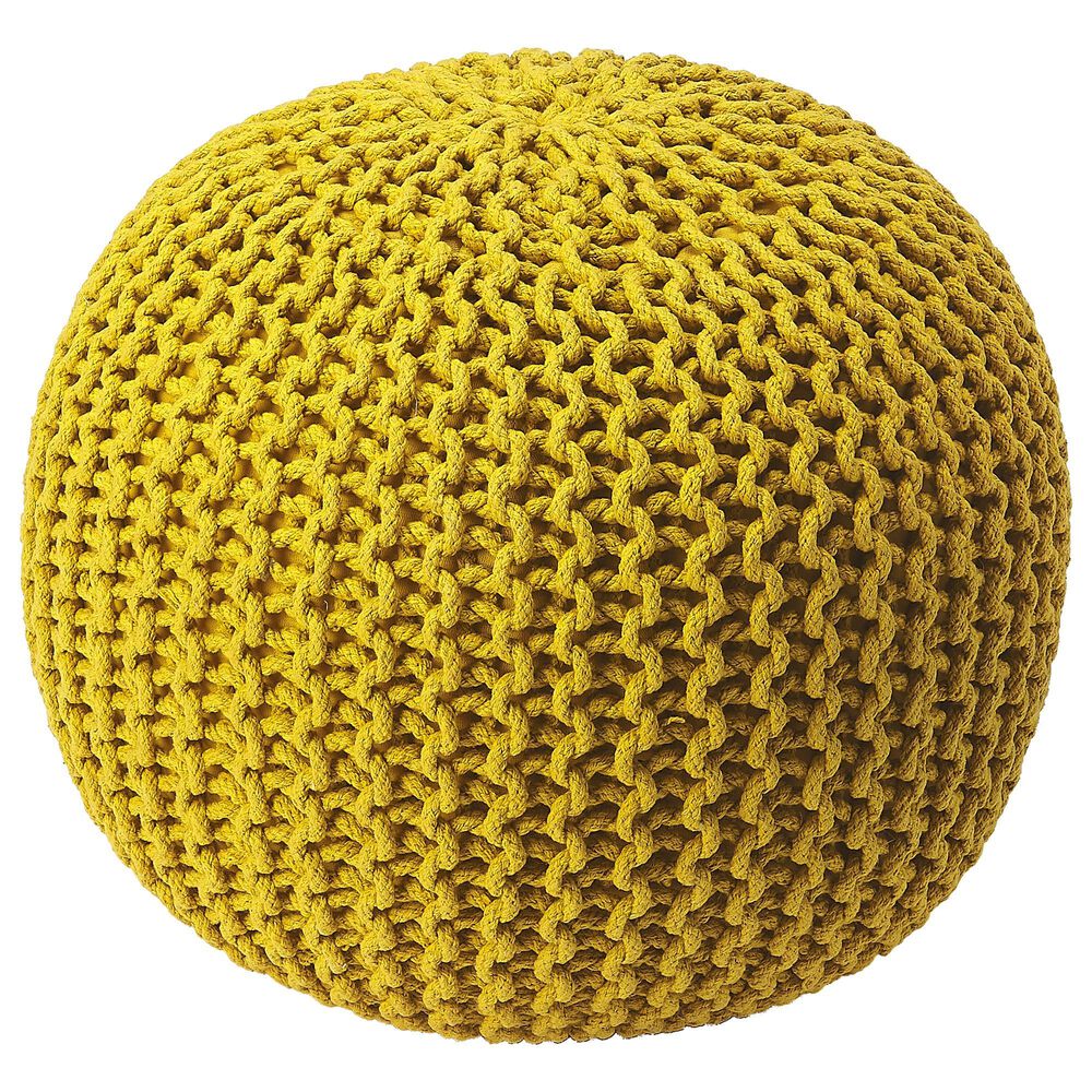 Butler Pincushion Pouffe in Yellow, , large