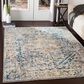 Surya Presidential Ice Blue, Blue, Dusty Sage, Saffron, Ivory, Wheat, Orange, Light Olive, Gray and Charcoal 11"6" x 15"6" Area Rug, , large