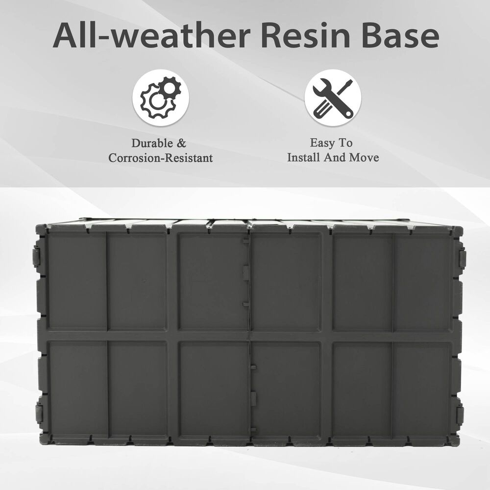 HOMLUX 120-Gallon Outdoor Waterproof Storage Deck Box in Dark Gray, , large
