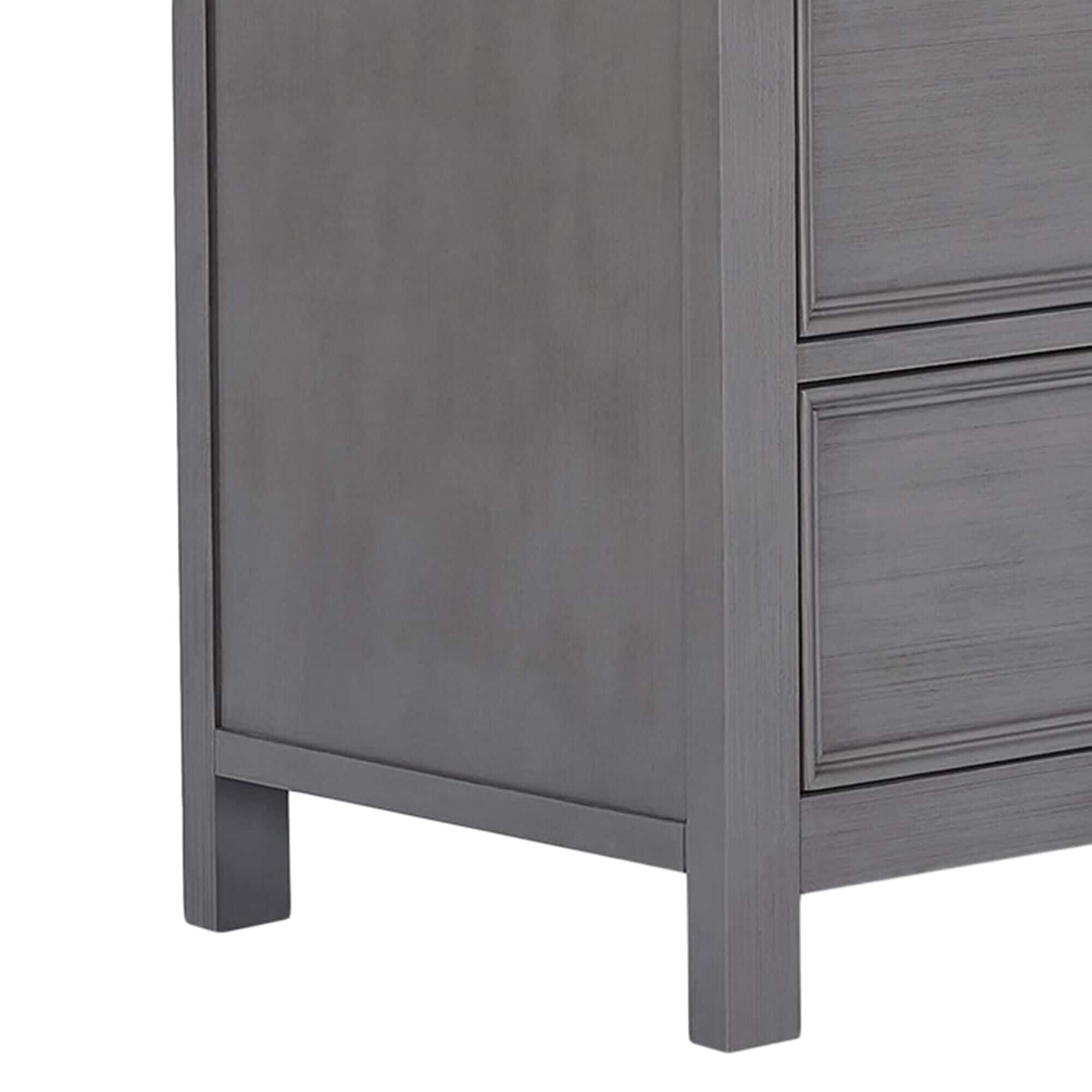Evolur Belmar 7 Drawer Double Dresser in Rustic Gray NFM