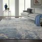 Nourison Rustic Textures RUS08 Grey and Blue 7"10" x 10"6" Area Rug, , large