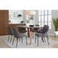 Lumisource York Side Chair with Dark Grey Upholstered in Black (Set of 2), , large