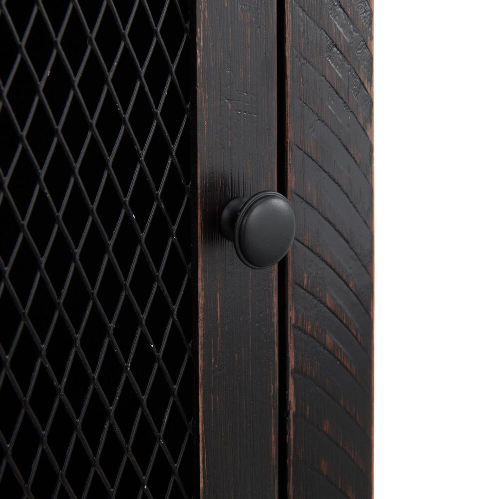 Forma &amp; Co Rustic Chairside Table in Black and Honey, , large