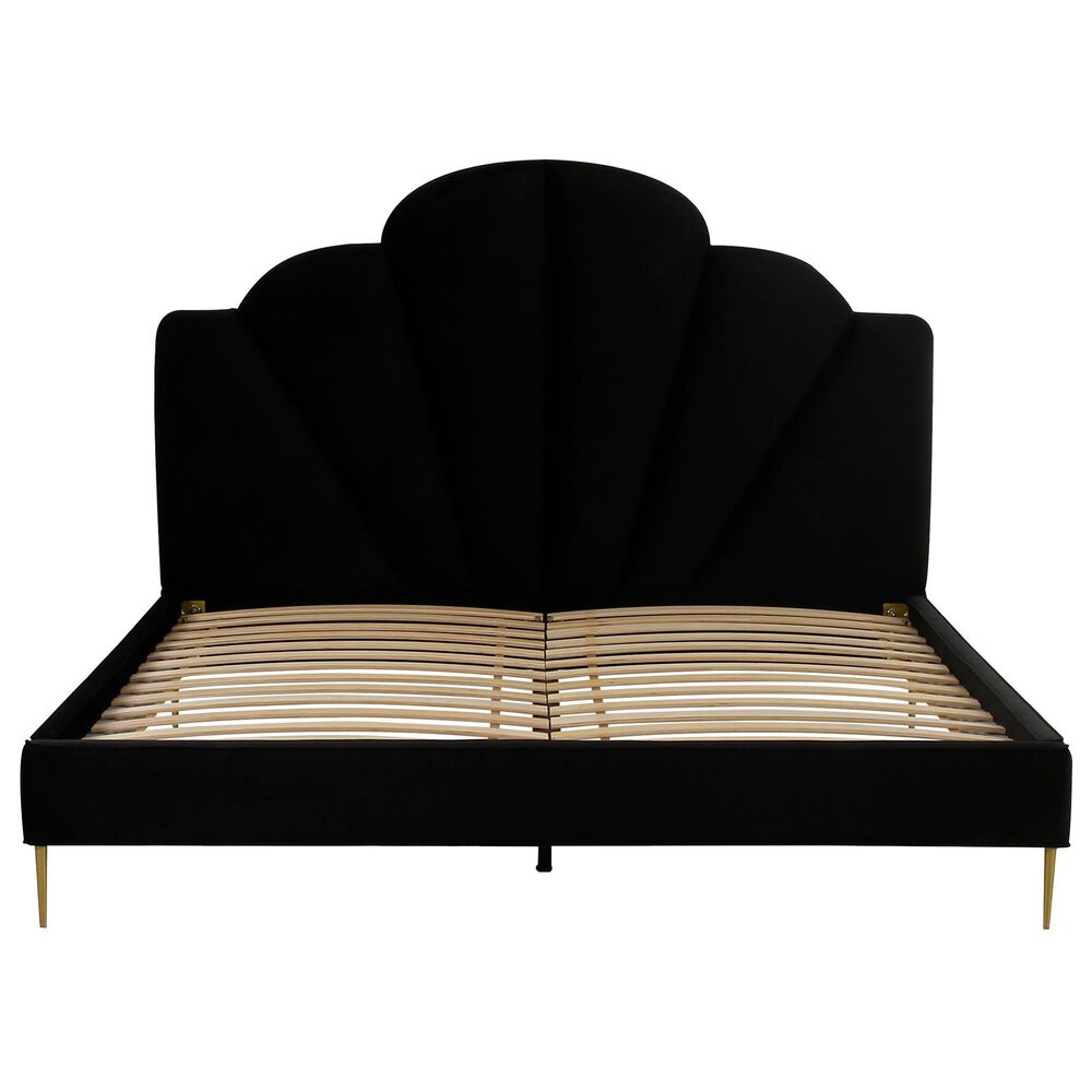 Tov Furniture Bianca King Upholstered Platform Bed in Black NFM