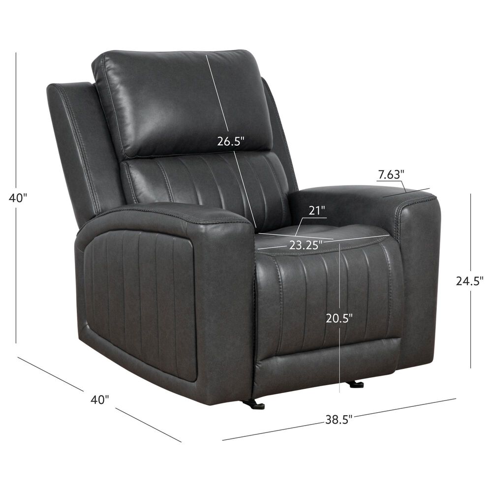 Linon Home Decor Izaiah Power Glider Recliner in Grey, , large