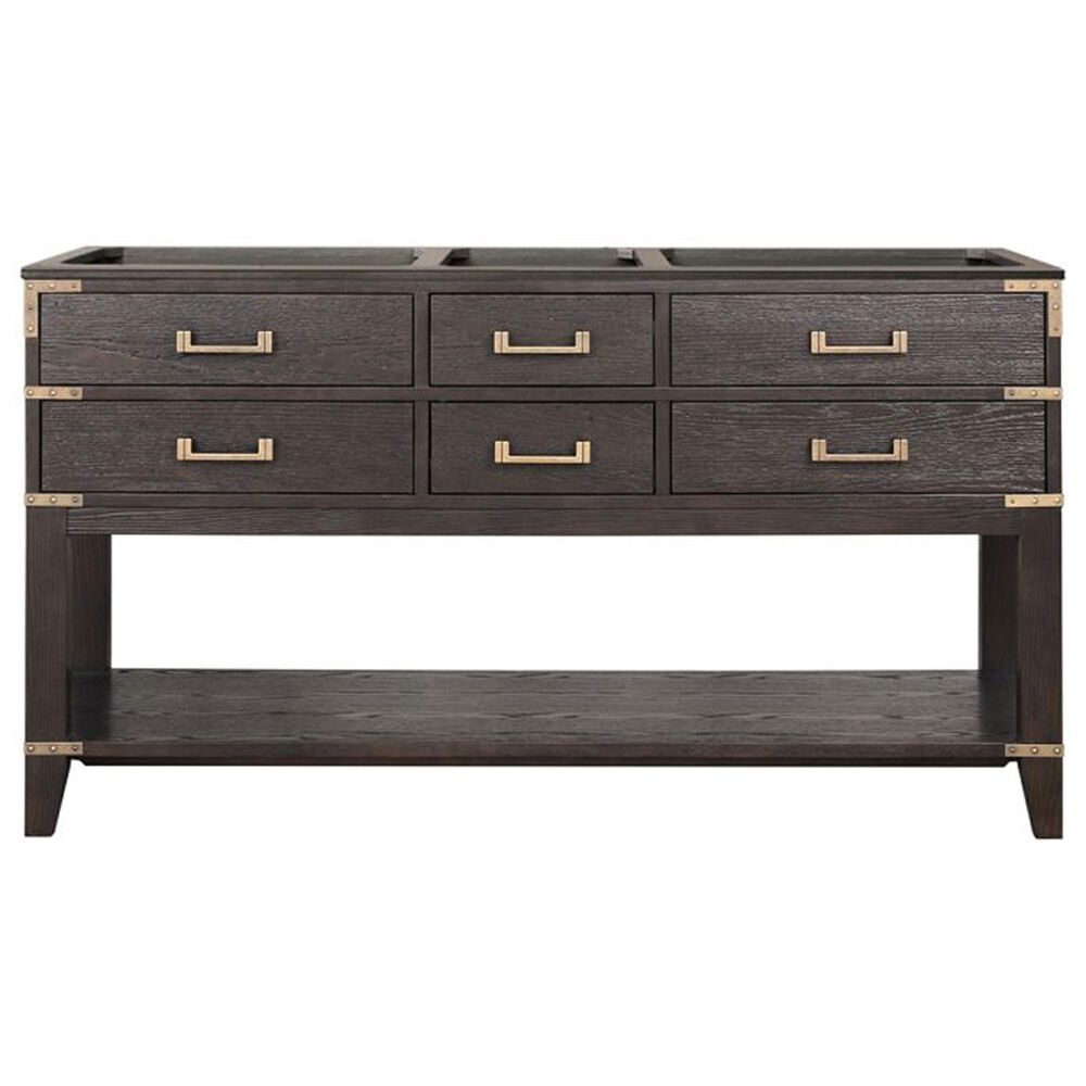 Lexora Home Norwalk 60&quot; Double Bathroom Vanity in Brown Oak with White Quartz Top and Rectangular Sinks, , large