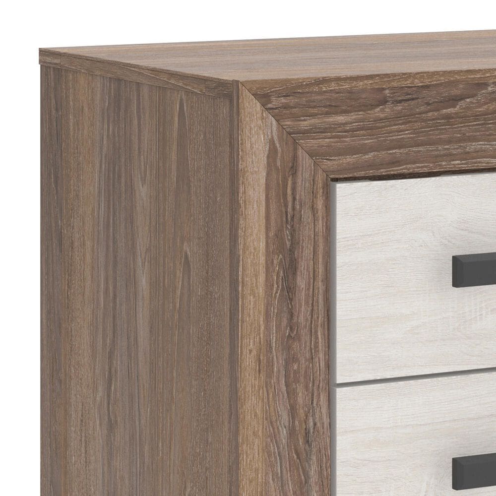 Ashley Sharnari 2-Drawer Nightstand in Warm Gray, Brown and Antique White, , large