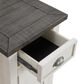 Martin Svensson Home Monterey Power Chairside Table in White Stain and Grey, , large