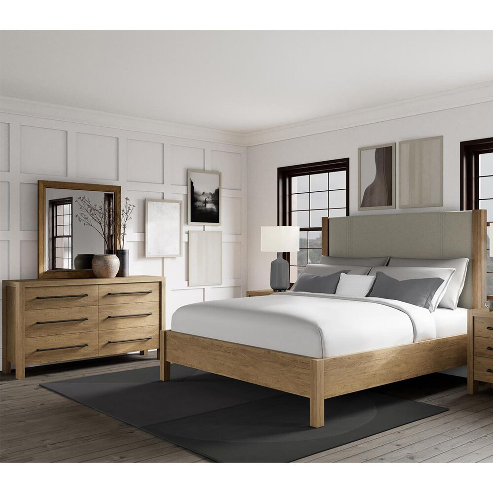 Shannon Hills Davie 3-Piece King Upholstered Bedroom Set in Pale Oak, , large