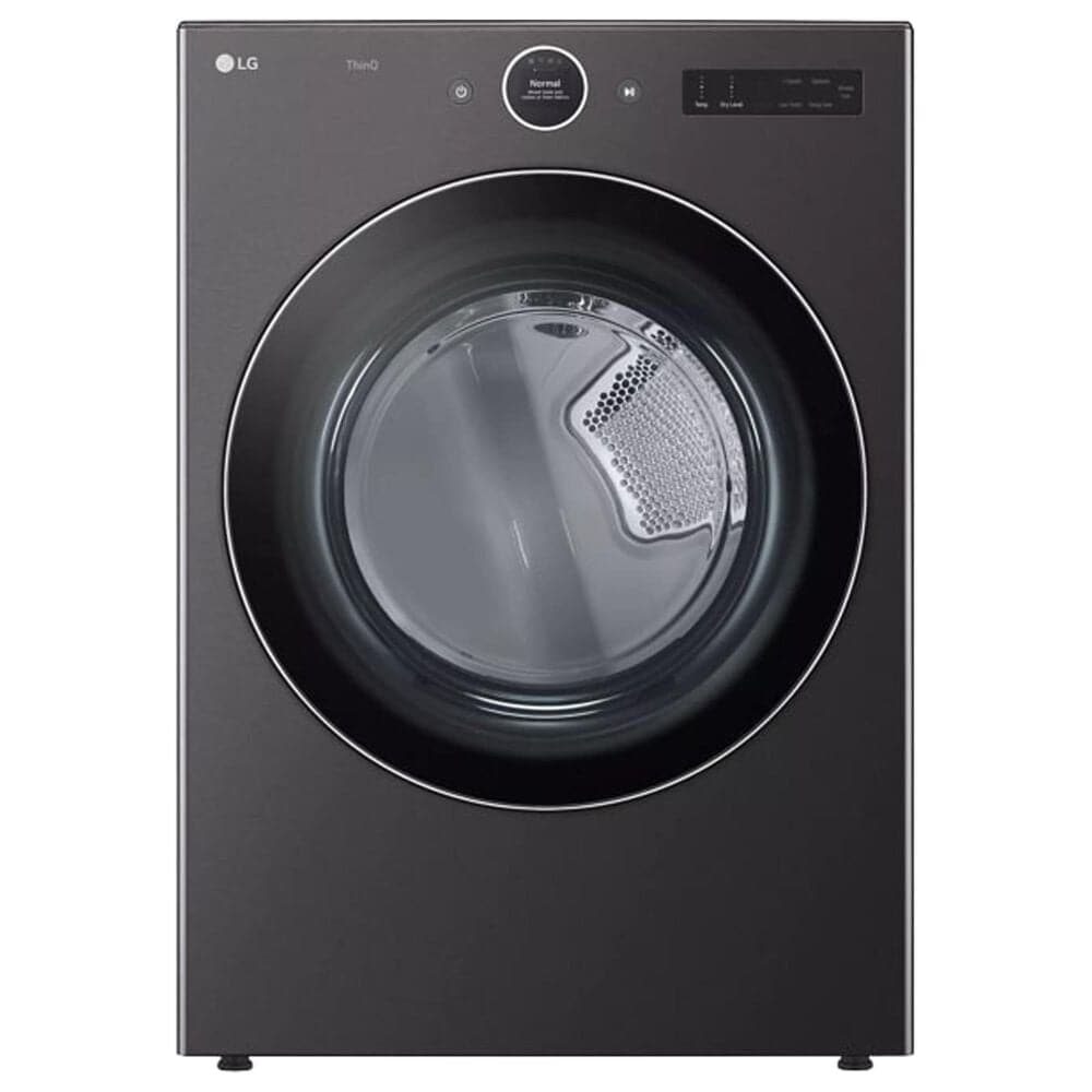 LG 5 Cu. Ft. Front Load Washer and 7.4 Cu. Ft. Gas Dryer Laundry Pair with Pedestal Storage Drawers in Black Steel, , large