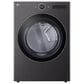 LG 5 Cu. Ft. Front Load Washer and 7.4 Cu. Ft. Gas Dryer Laundry Pair with Pedestal Storage Drawers in Black Steel, , large