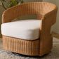 Safavieh Leanna Swivel Chair in White, , large
