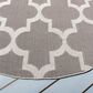 Safavieh Bermuda BMU804F 6"7" Round Grey and Ivory Indoor/Outdoor Area Performance Rug, , large