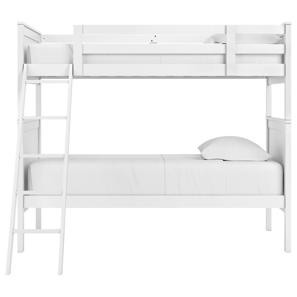 Ashley Nextonfort Twin over Twin Bunk Bed in White, , large