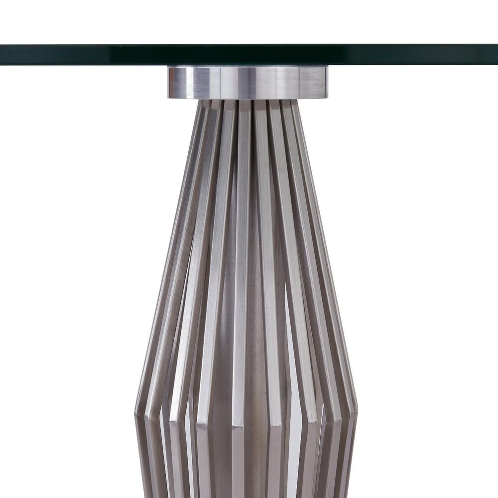 Blue River Lindsey Dining Table in Brushed Stainless Steel - Table Only, , large