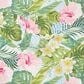 Safavieh Barbados Tropical Floral 4" x 6" Green and Pink Indoor/Outdoor Area Rug, , large