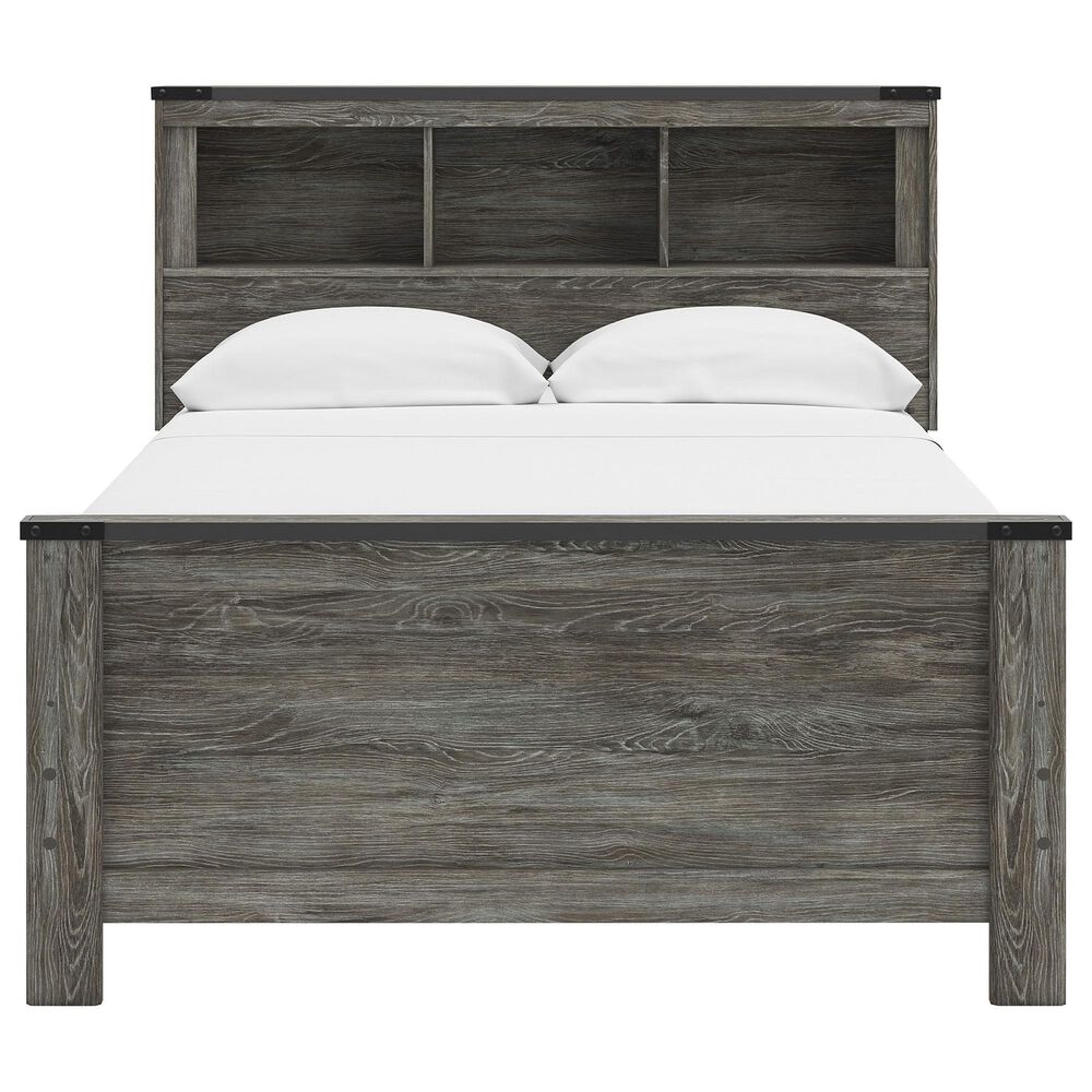 Ashley Frandern Full Bookcase Panel Bed in Warm Gray, , large