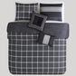 BEBEJAN Kyle 5-Piece King Comforter Set in Black and Grey, , large