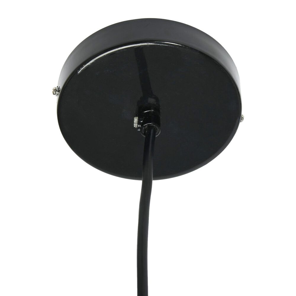 Creative Coop Ollie 1-Light Ceiling Light with White and Black Shade, , large