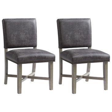 Elements International Direct Ship Modesto Side Chair in Grey (Set of 2), , large