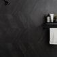 Soho Studio Elan Chevron Black 24" x 48" Porcelain Tile, , large