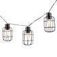 The Gerson Company 6" Solar Metal Patio String Lights with Warm White LED Bulbs in Black, , large