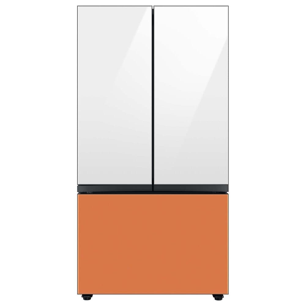 Samsung Bespoke Bespoke 3-Door French Door Refrigerator Top Panel in White Glass, , large