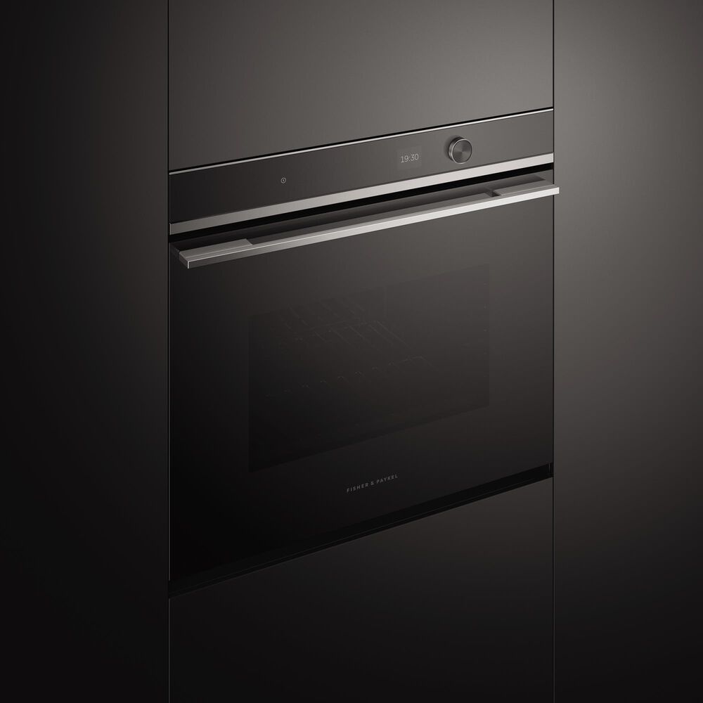 Fisher &amp; Paykel Series 7 30&quot; Contemporary Single Electric Wall Oven with 17 Functions in Stainless Steel and Black, , large
