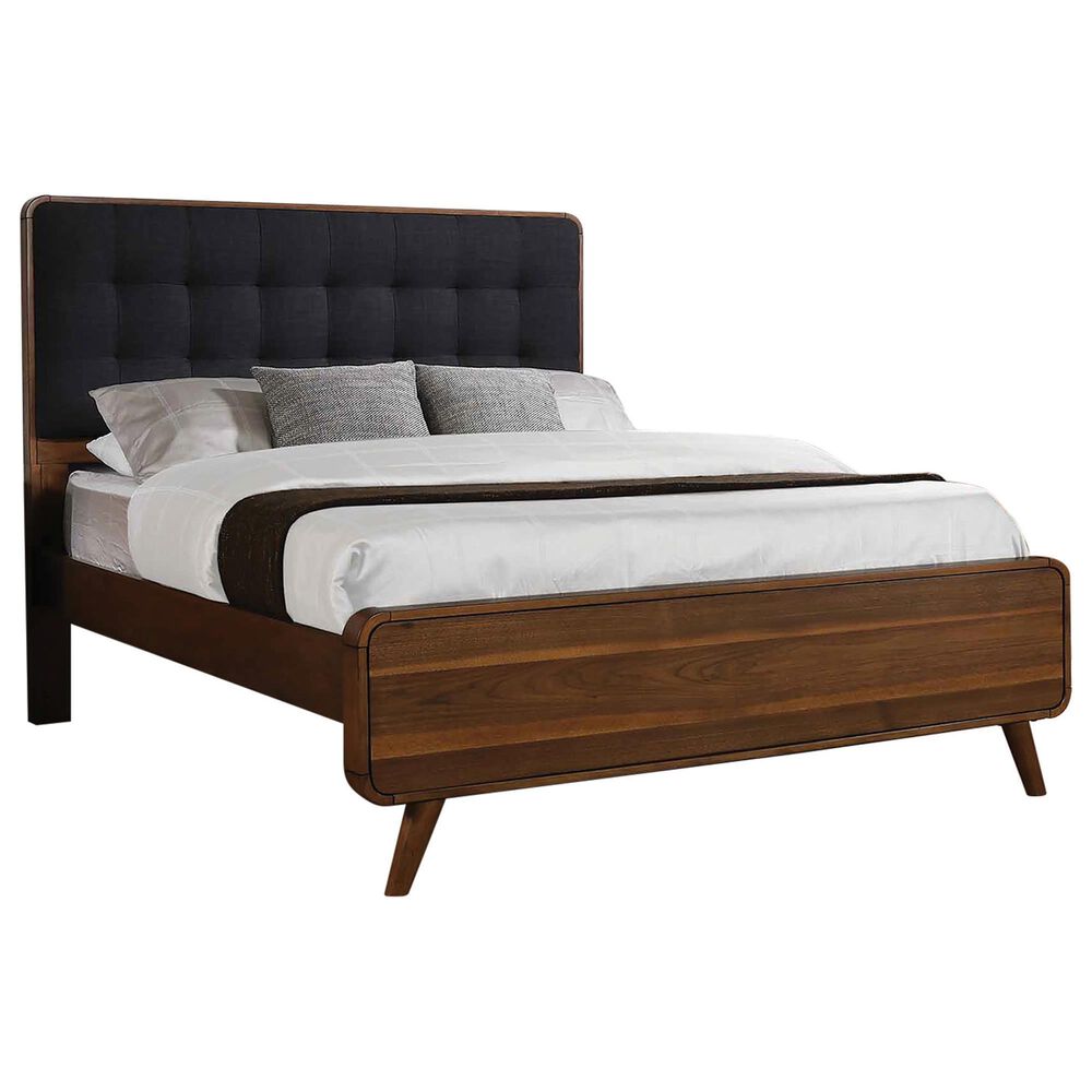 Pacific Landing Robyn 4 Piece Queen Bedroom Set in Dark Walnut, , large