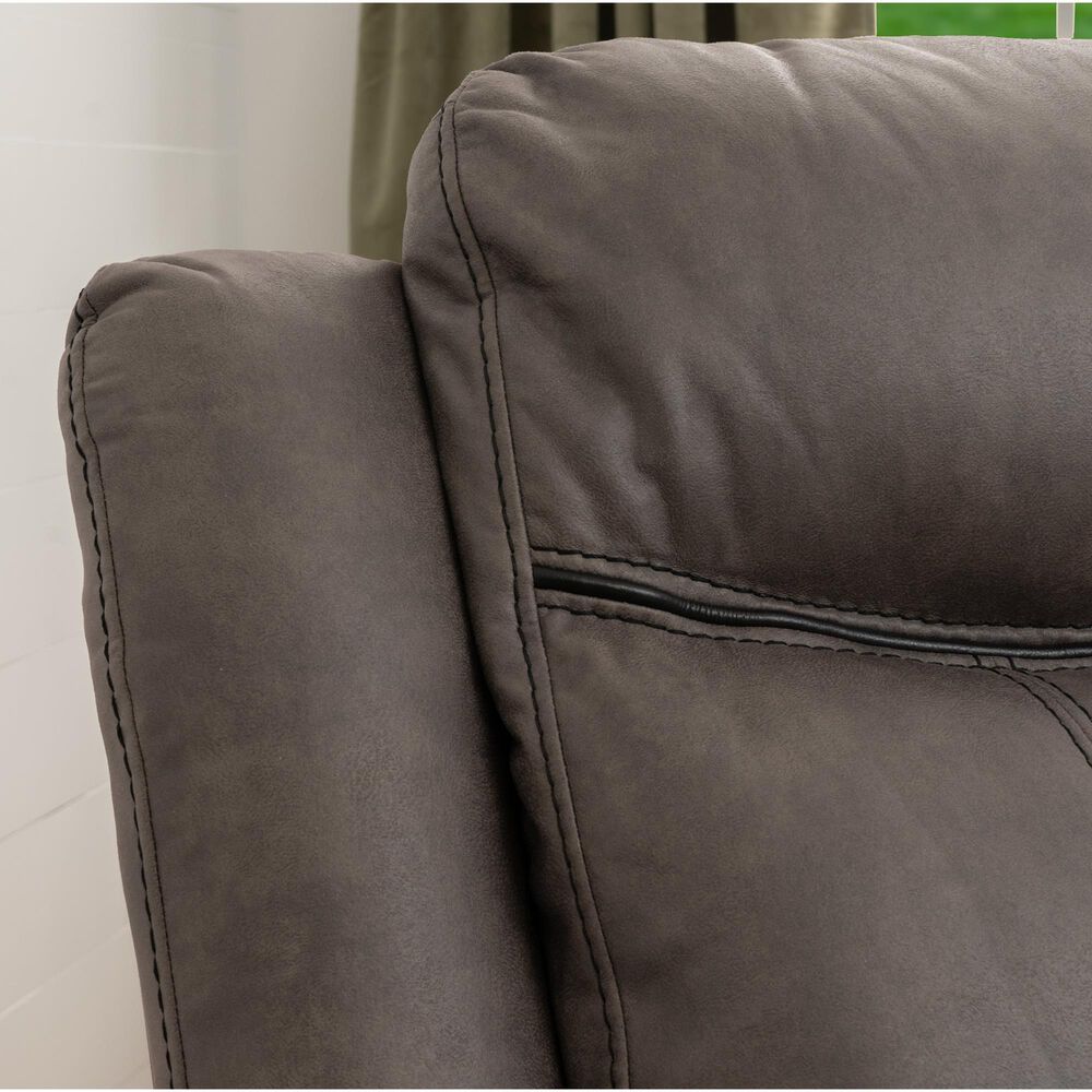 Linon Home Decor Galloway Manual Sofa in Stone Gray, , large