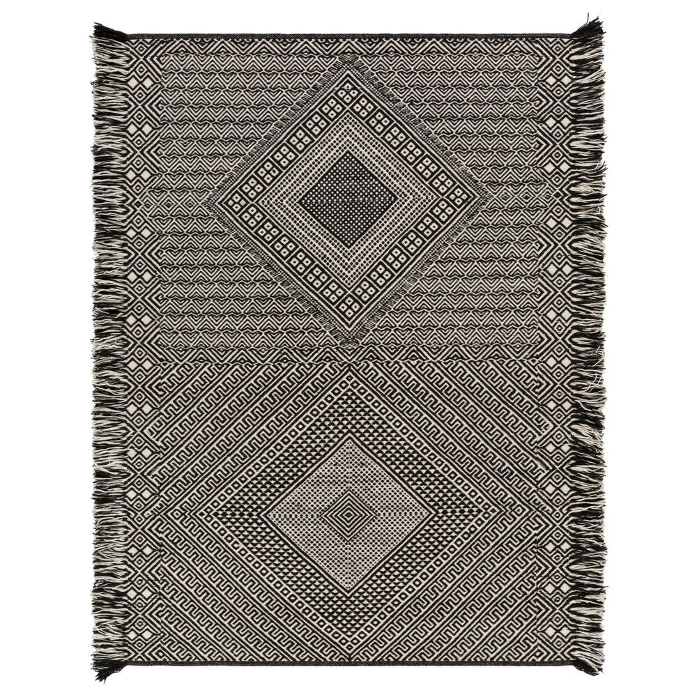 Surya Zanafi ZNF-2303 2' x 3' Black and Ivory Area Rug, , large