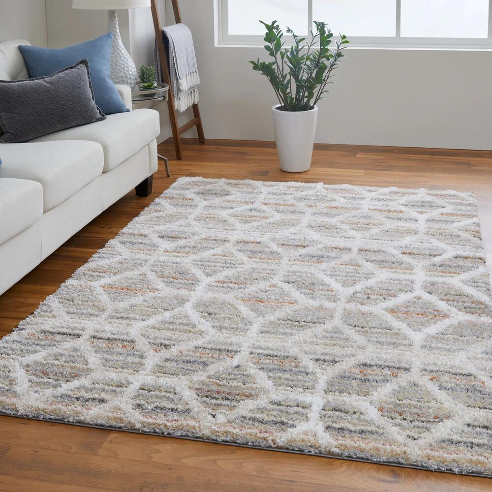 Feizy 39ICF Mynka Beige / Multi 7&#39;11&quot; x 10&#39; Area Rug, , large