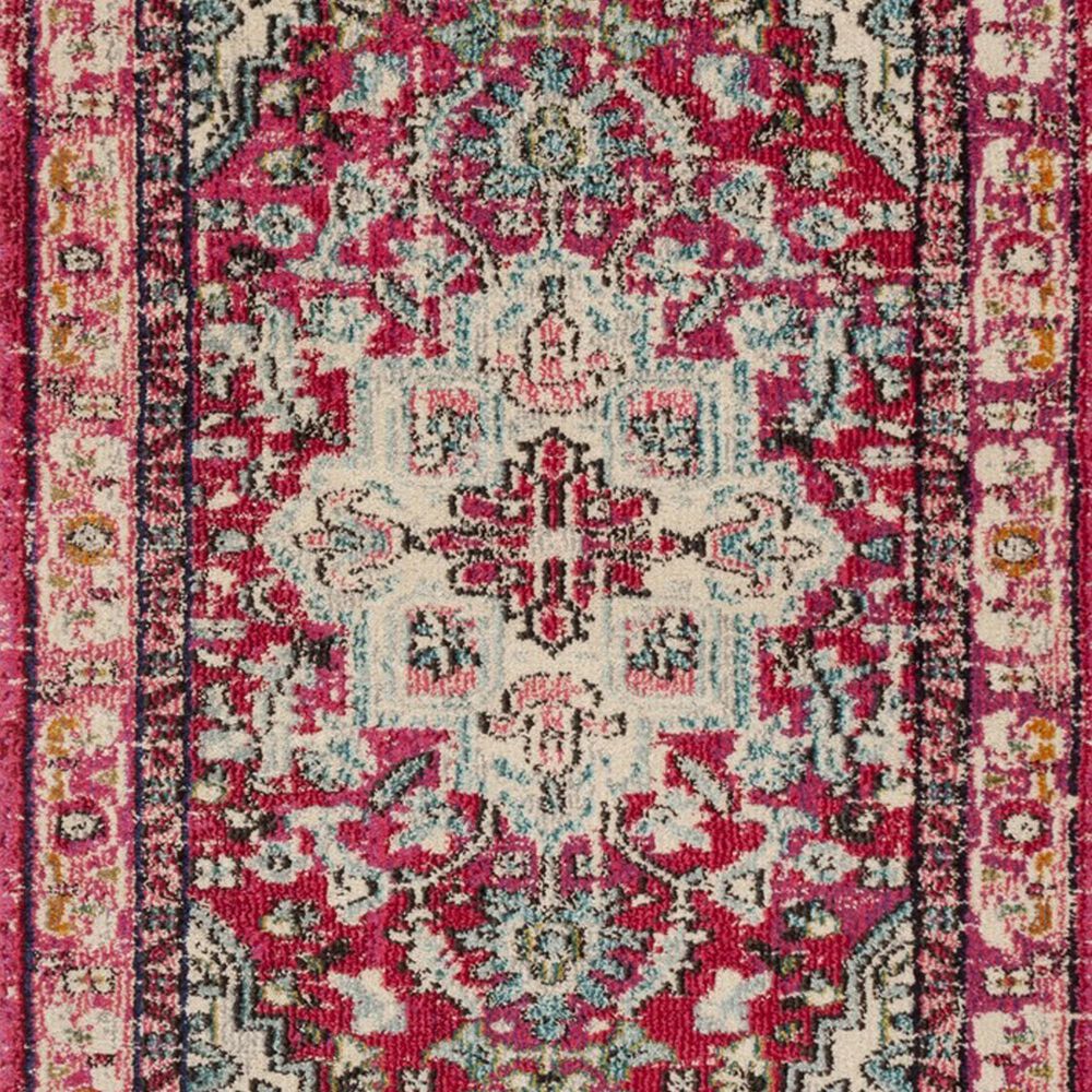 Safavieh Monaco MNC250J-28 2&#39;2&quot; x 8&#39; Fuchsia/Light Blue Runner, , large
