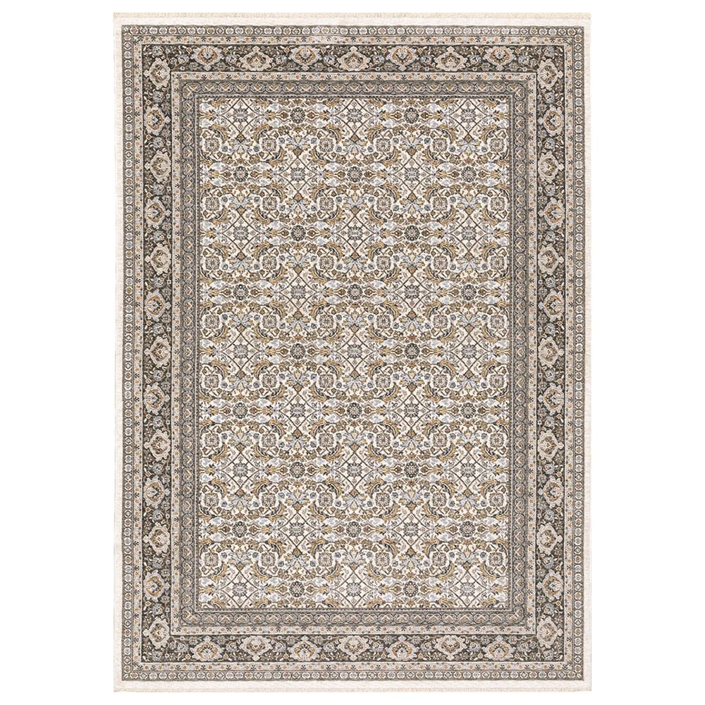 Oriental Weavers Maharaja Belita 2061N 9"10" x 12"10" Ivory Area Rug, , large