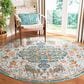 Safavieh Madison MAD447F 5" Round Grey and Light Blue Area Rug, , large