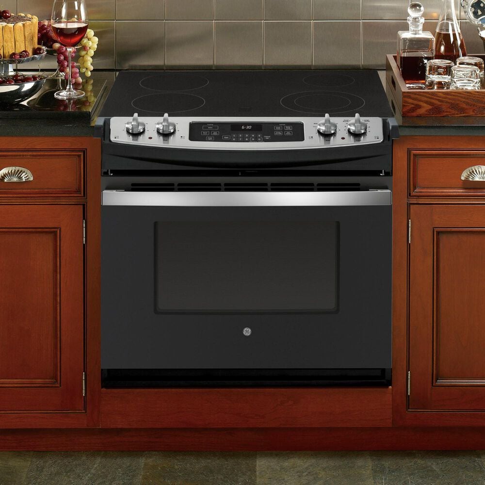 GE Appliances 30" Drop-In Electric Range with Self-Cleaning Oven in Stainless Steel, , large