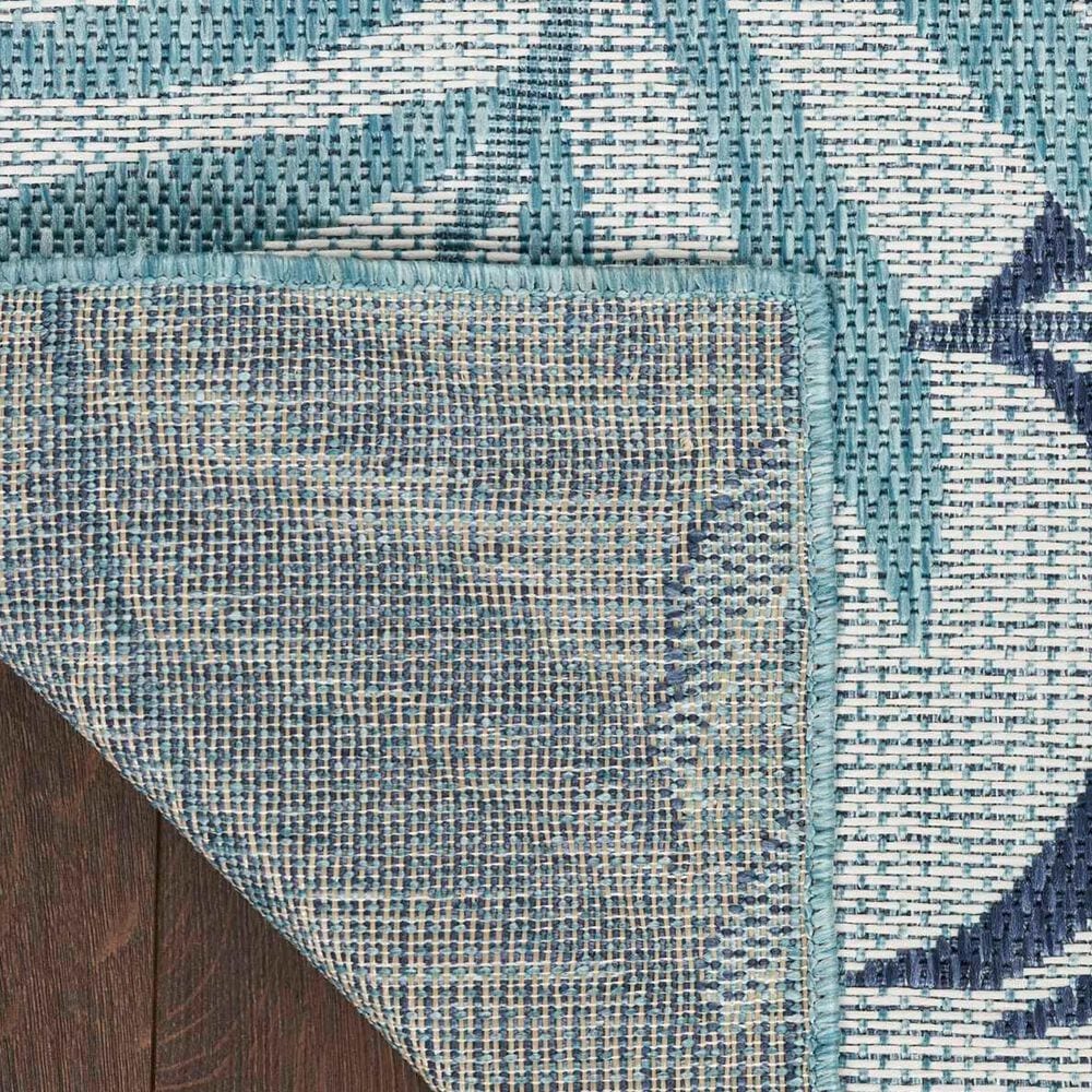 Nourison Garden Oasis Nature Blue 6&#39; x 9&#39; Indoor/Outdoor Area Rug, , large