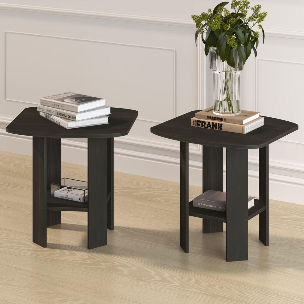 HOMLUX End Table in Espresso (Set of 2), , large